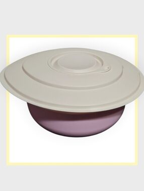 Tupperware Pink Bowl with Cream Snap Lid